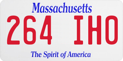 MA license plate 264IH0