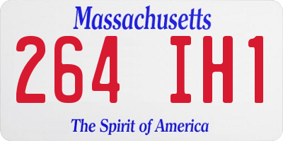 MA license plate 264IH1