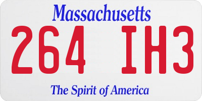 MA license plate 264IH3