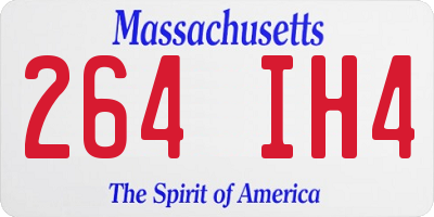 MA license plate 264IH4