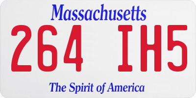 MA license plate 264IH5