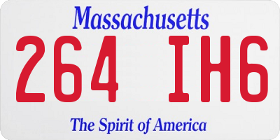 MA license plate 264IH6