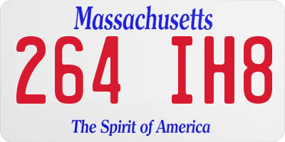 MA license plate 264IH8