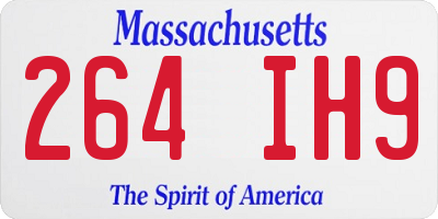 MA license plate 264IH9