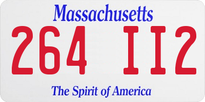 MA license plate 264II2