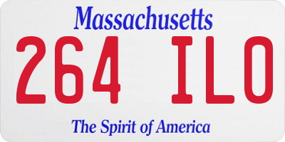 MA license plate 264IL0