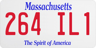 MA license plate 264IL1