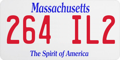MA license plate 264IL2