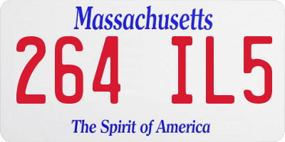 MA license plate 264IL5