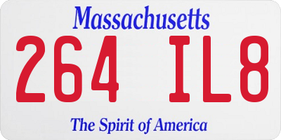 MA license plate 264IL8