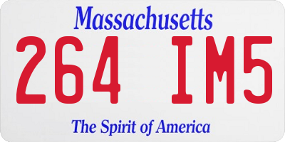 MA license plate 264IM5