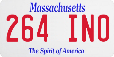 MA license plate 264IN0