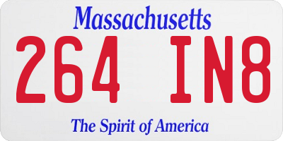 MA license plate 264IN8