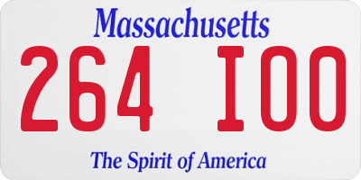 MA license plate 264IO0