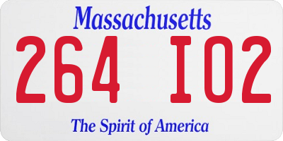 MA license plate 264IO2