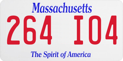MA license plate 264IO4