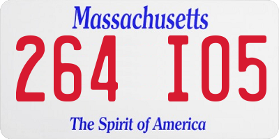 MA license plate 264IO5