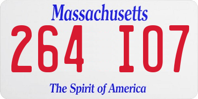 MA license plate 264IO7