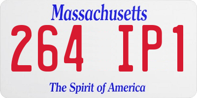 MA license plate 264IP1