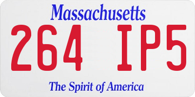 MA license plate 264IP5