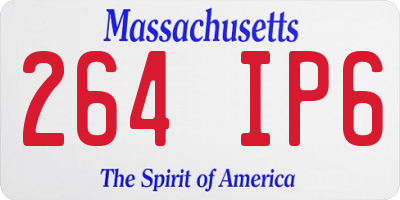 MA license plate 264IP6
