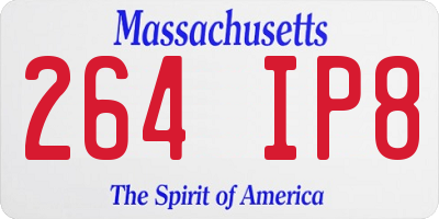 MA license plate 264IP8