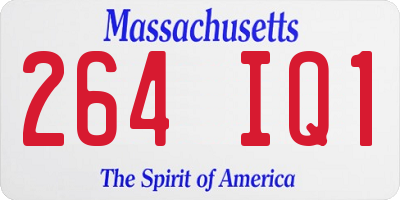 MA license plate 264IQ1