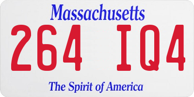 MA license plate 264IQ4