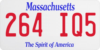 MA license plate 264IQ5