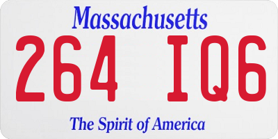 MA license plate 264IQ6