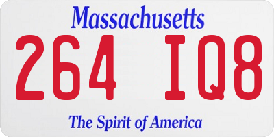 MA license plate 264IQ8