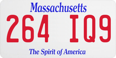 MA license plate 264IQ9