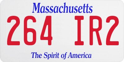 MA license plate 264IR2