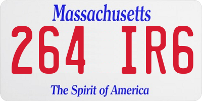 MA license plate 264IR6