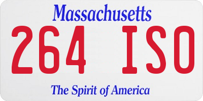 MA license plate 264IS0