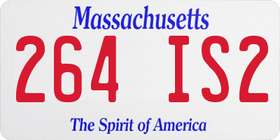 MA license plate 264IS2