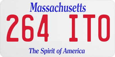 MA license plate 264IT0
