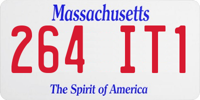 MA license plate 264IT1