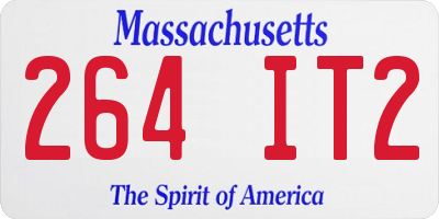 MA license plate 264IT2