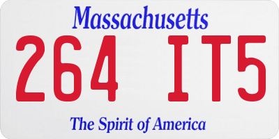 MA license plate 264IT5