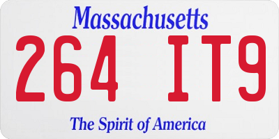 MA license plate 264IT9