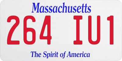 MA license plate 264IU1