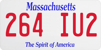 MA license plate 264IU2