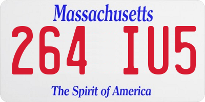 MA license plate 264IU5