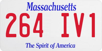 MA license plate 264IV1