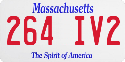 MA license plate 264IV2