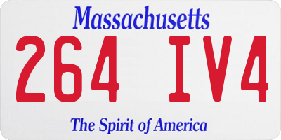 MA license plate 264IV4
