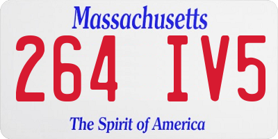 MA license plate 264IV5