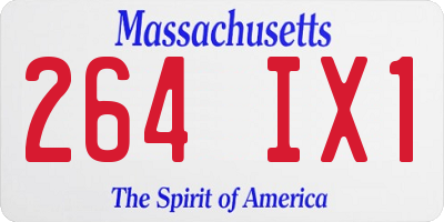 MA license plate 264IX1
