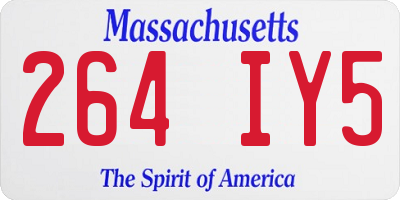 MA license plate 264IY5